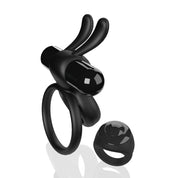 Screaming O Remote Controlled Ohare Vibrating Ring - Black-Cockrings-Screaming O-Andy's Adult World