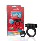 Screaming O Remote Controlled Switch Vibrating Ring - Black-Cockrings-Screaming O-Andy's Adult World