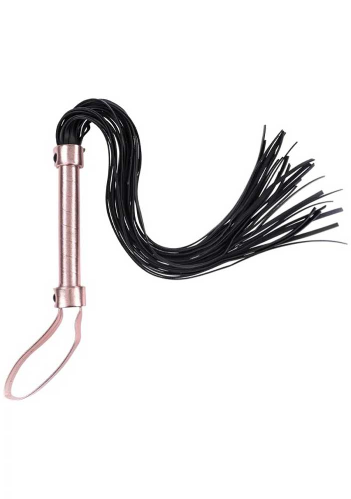 Brat Flogger - Black / Rose Gold-Bondage & Fetish Toys-Sportsheets-Andy's Adult World