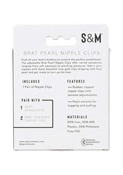 Brat Pearl Nipple Clips - Rose Gold-Nipple Stimulators-Sportsheets-Andy's Adult World