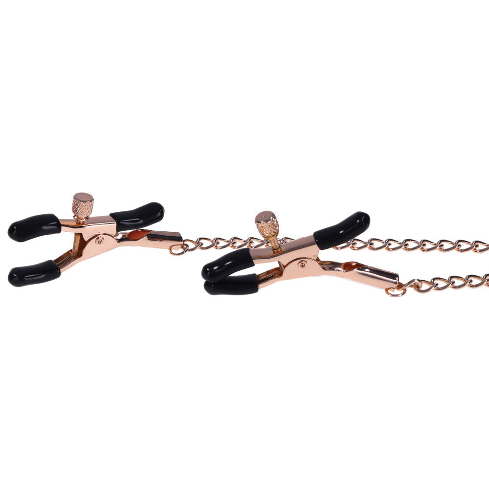 Brat Charmed Nipple Clamps - Rose Gold-Nipple Stimulators-Sportsheets-Andy's Adult World