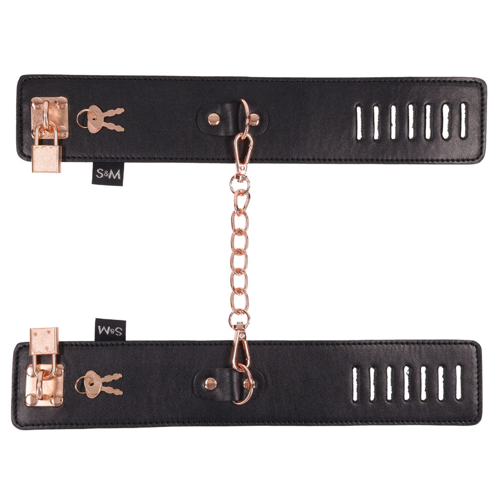 Brat Locking Cuffs - Black-Bondage & Fetish Toys-Sportsheets-Andy's Adult World