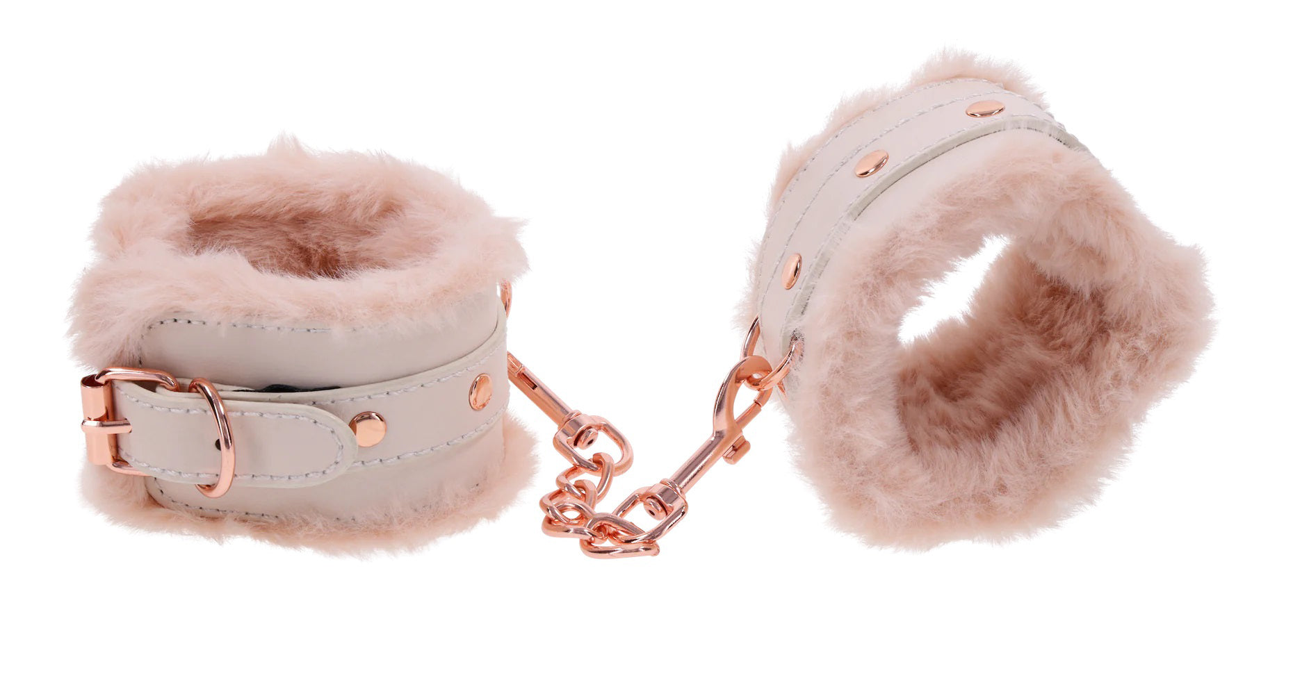 Peaches ‘N Creame Fur Handcuffs - Pink-Bondage & Fetish Toys-Sportsheets-Andy's Adult World