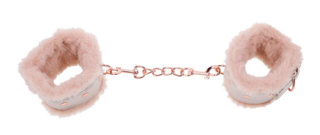 Peaches ‘N Creame Fur Handcuffs - Pink-Bondage & Fetish Toys-Sportsheets-Andy's Adult World