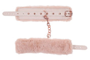 Peaches ‘N Creame Fur Handcuffs - Pink-Bondage & Fetish Toys-Sportsheets-Andy's Adult World