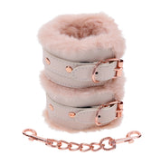 Peaches ‘N Creame Fur Handcuffs - Pink-Bondage & Fetish Toys-Sportsheets-Andy's Adult World