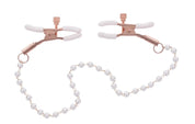 Peaches ‘N Creame Pearl Nipple Clamps - Pink-Bondage & Fetish Toys-Sportsheets-Andy's Adult World