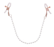 Peaches ‘N Creame Pearl Nipple Clamps - Pink-Bondage & Fetish Toys-Sportsheets-Andy's Adult World