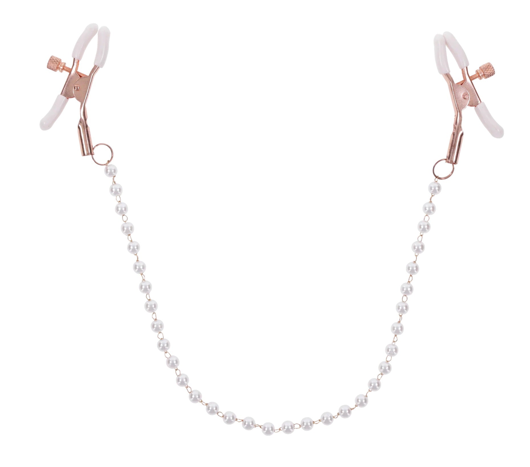 Peaches ‘N Creame Pearl Nipple Clamps - Pink-Bondage & Fetish Toys-Sportsheets-Andy's Adult World