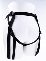 Hidden Pocket Strap on With Remote Control Vibrator - Black-Harnesses & Strap-Ons-Sportsheets-Andy's Adult World