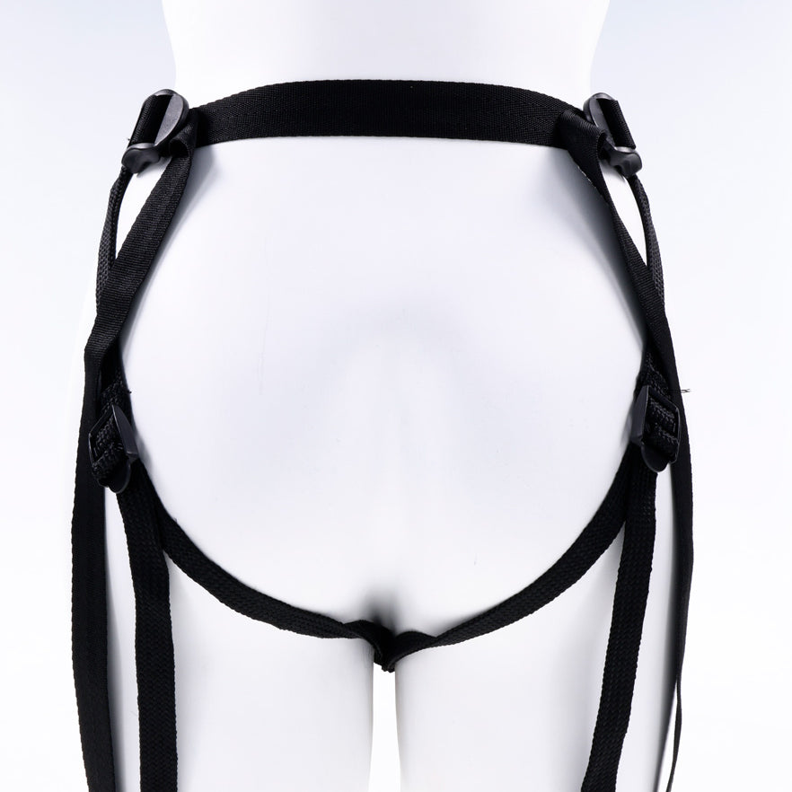 Hidden Pocket Strap on With Remote Control Vibrator - Black-Harnesses & Strap-Ons-Sportsheets-Andy's Adult World