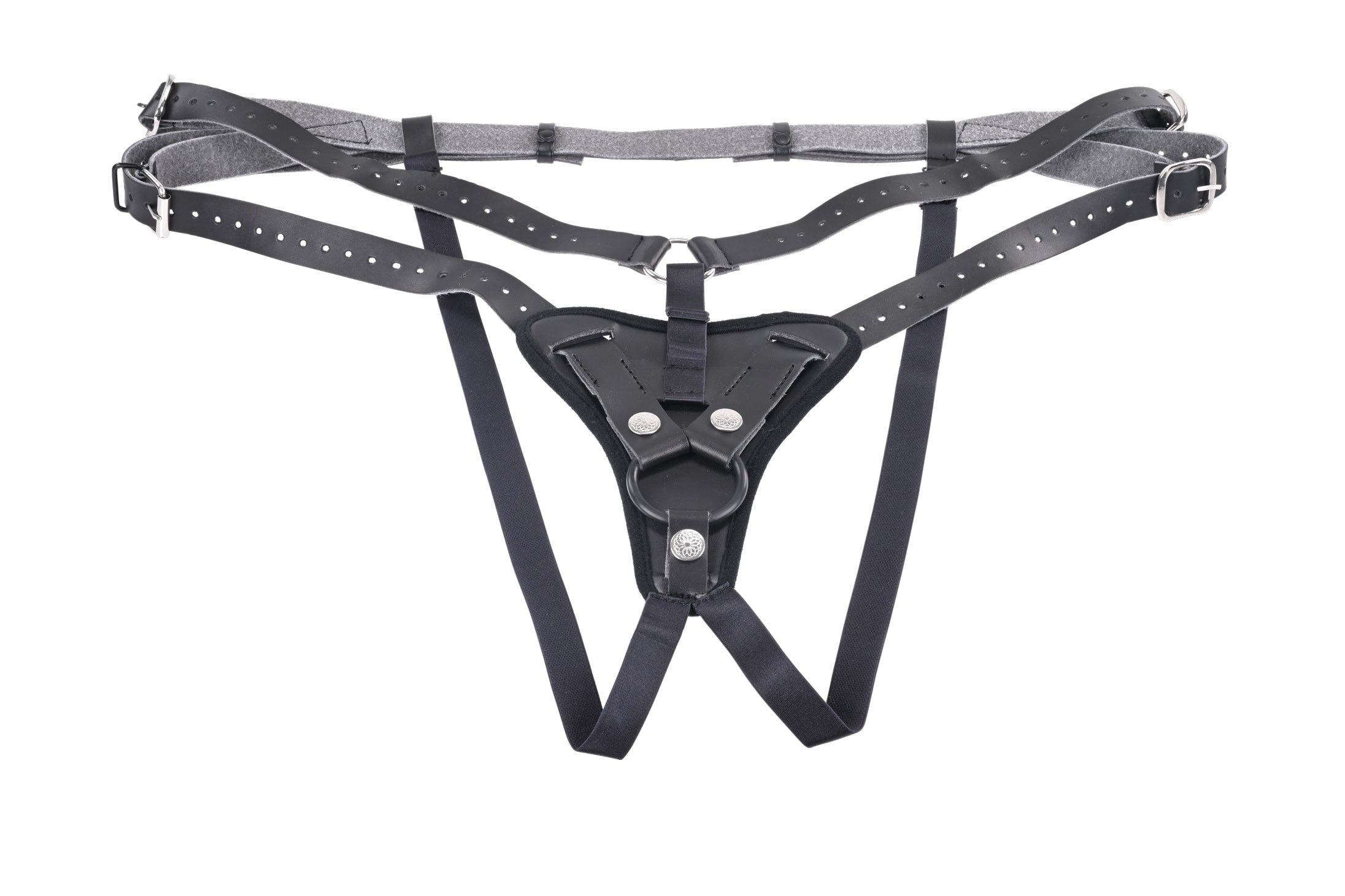 Aurora High Waisted Strap on - Black-Harnesses & Strap-Ons-Sportsheets-Andy's Adult World