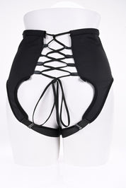 High Waisted Corset Strap on - Black-Harnesses & Strap-Ons-Sportsheets-Andy's Adult World