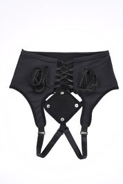 High Waisted Corset Strap on - Black-Harnesses & Strap-Ons-Sportsheets-Andy's Adult World