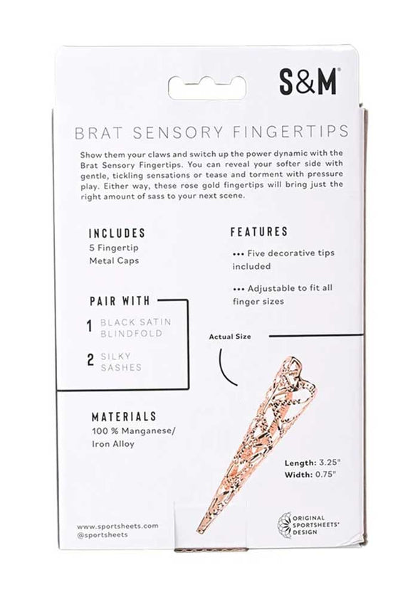Brat Sensory Fingertips - Rose Gold-Bondage & Fetish Toys-Sportsheets-Andy's Adult World