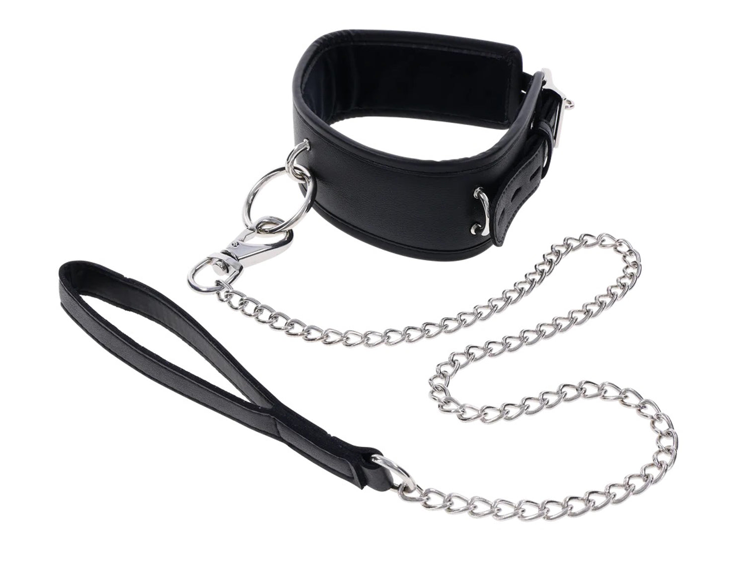 Edge Collar and Leash - Black-Bondage & Fetish Toys-Sportsheets-Andy's Adult World