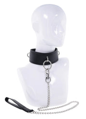 Edge Collar and Leash - Black-Bondage & Fetish Toys-Sportsheets-Andy's Adult World