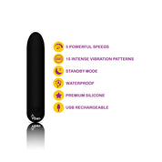 Bombshell - Black - Mighty Bullet - Pre-Sale Only-Vibrators-Viben-Andy's Adult World