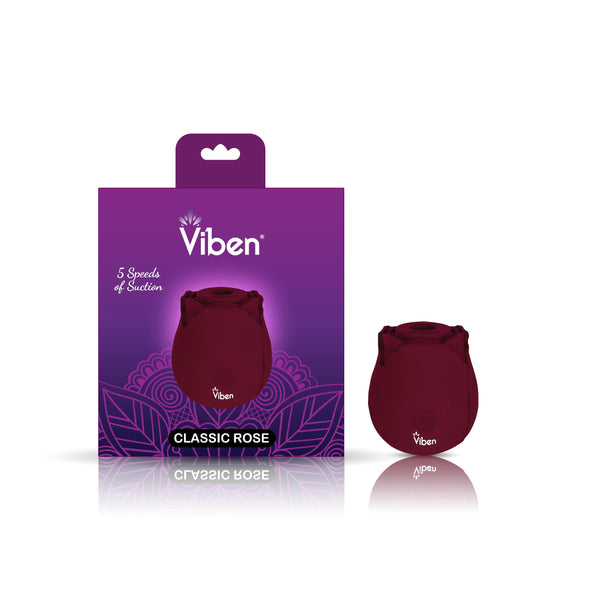 Classic Rose - Ruby - Handheld Rose Clitoral and Nipple Stimulator-Vibrators-Viben-Andy's Adult World