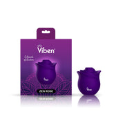 Zen Rose - Violet - Handheld Rose Clitoral and Nipple Stimulator - Presale Only-Vibrators-Viben-Andy's Adult World