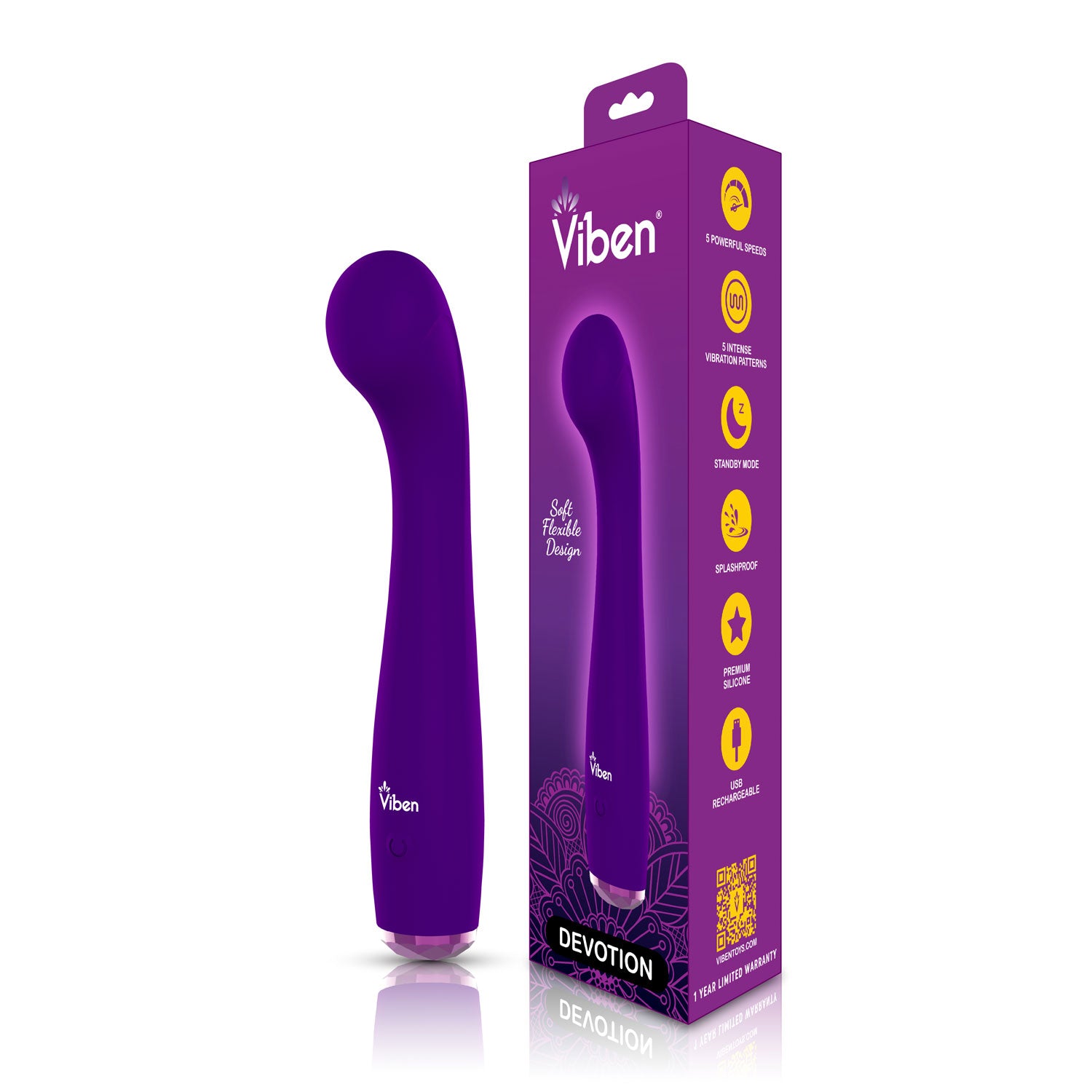 Presale Only - Devotion - Violet Intense G-Spot- Vibe-Vibrators-Viben-Andy's Adult World