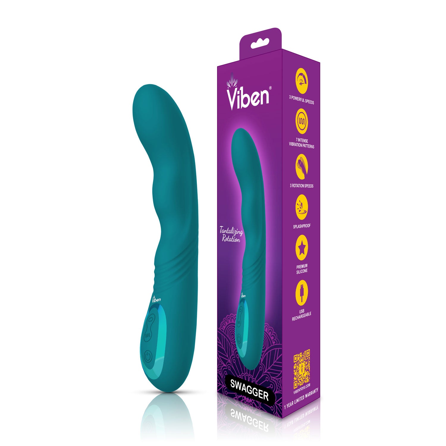 Swagger - Ocean - Wriggling G-Spot Vibe-Vibrators-Viben-Andy's Adult World