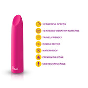 Fixation - Hot Pink - Powerful Lipstick Bullet Vibe-Vibrators-Viben-Andy's Adult World