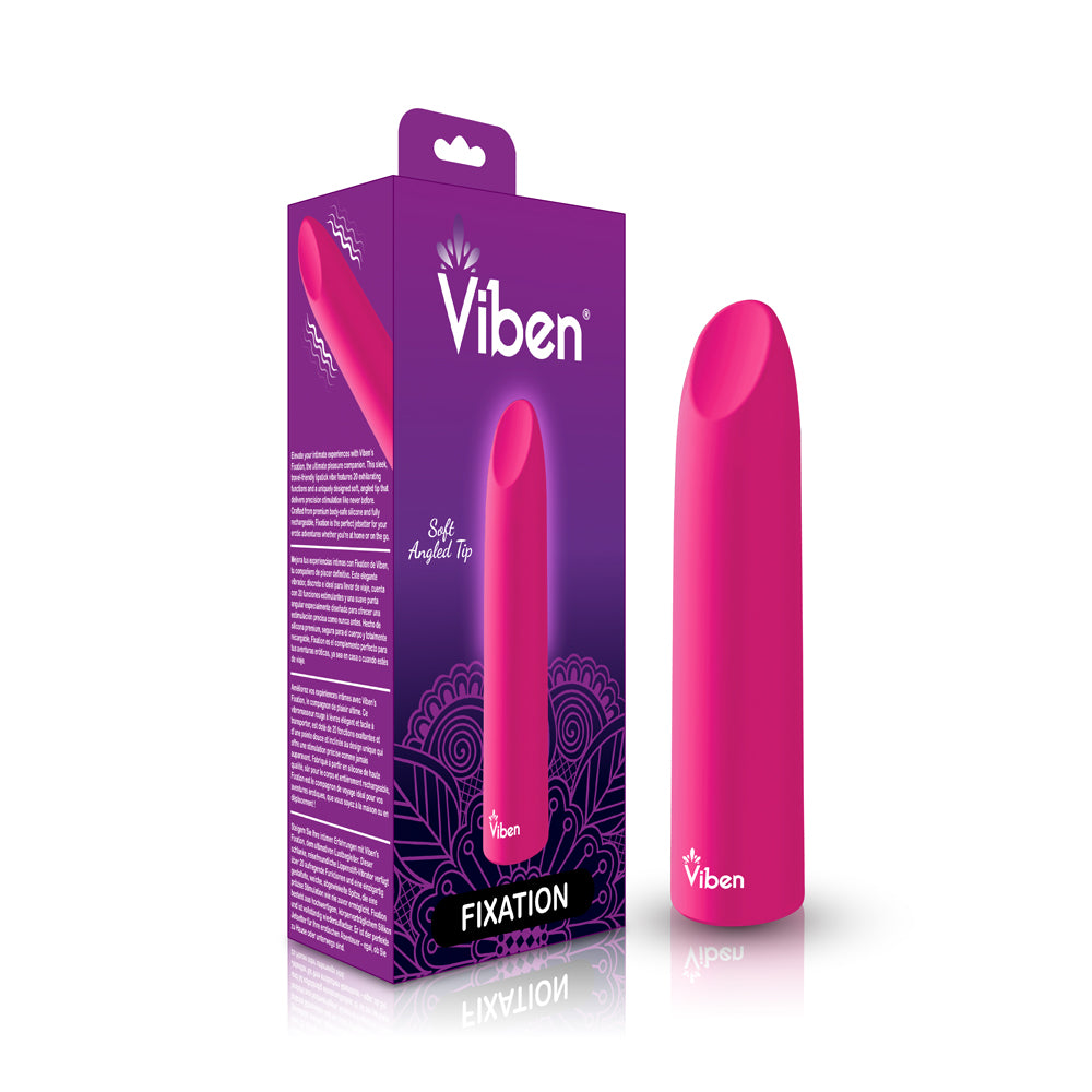 Fixation - Hot Pink - Powerful Lipstick Bullet Vibe-Vibrators-Viben-Andy's Adult World