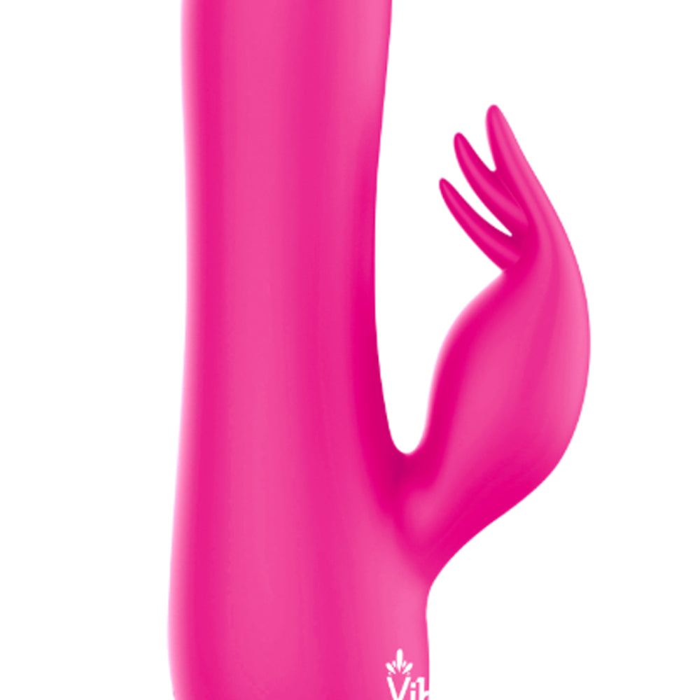 Freyja - Hot Pink - Intense Mini Rabbit Vibe With Triple Tickling Clitoral Stimulator-Vibrators-Viben-Andy's Adult World