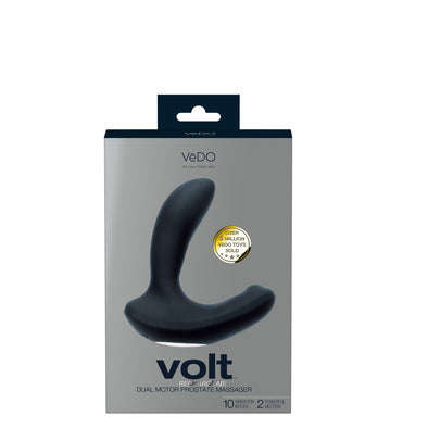 Volt Rechargeable Prostate Vibe - Black-Anal Toys & Stimulators-VeDO-Andy's Adult World