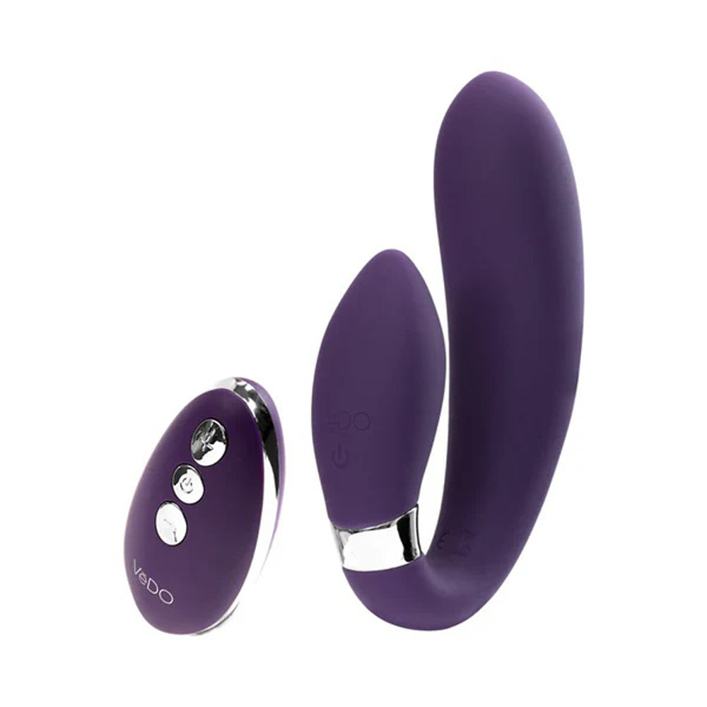 Jeni C-Shaped Dual Motor Vibe With Remote - Purple-Vibrators-VeDO-Andy's Adult World