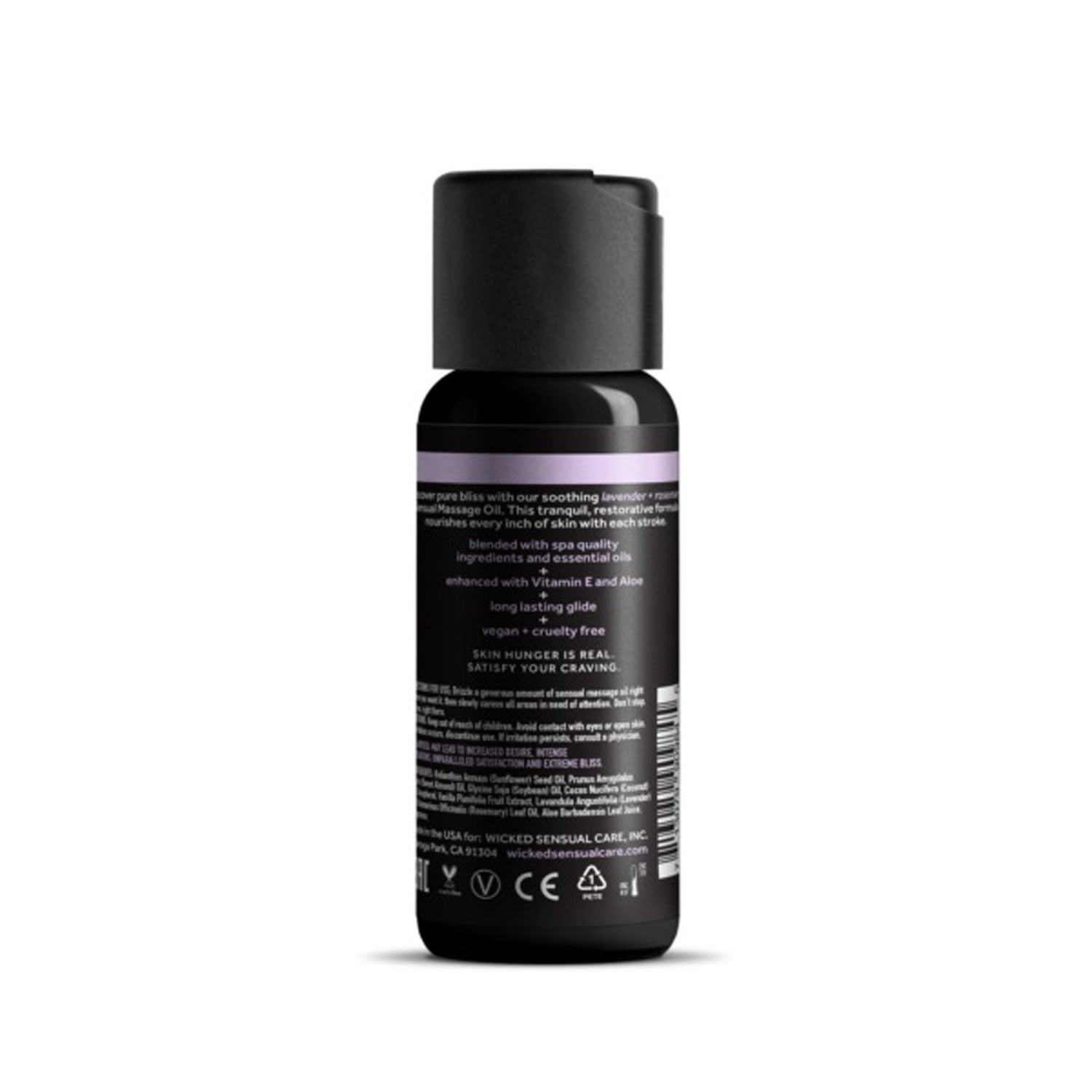 Lavender + Rosemary Massage Oil 4oz-Lubricants Creams & Glides-Wicked Sensual Care-Andy's Adult World