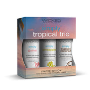 Wicked Simply Tropical Trio 1oz Travel Size Flavored Lubes-Lubricants Creams & Glides-Wicked Sensual Care-Andy's Adult World