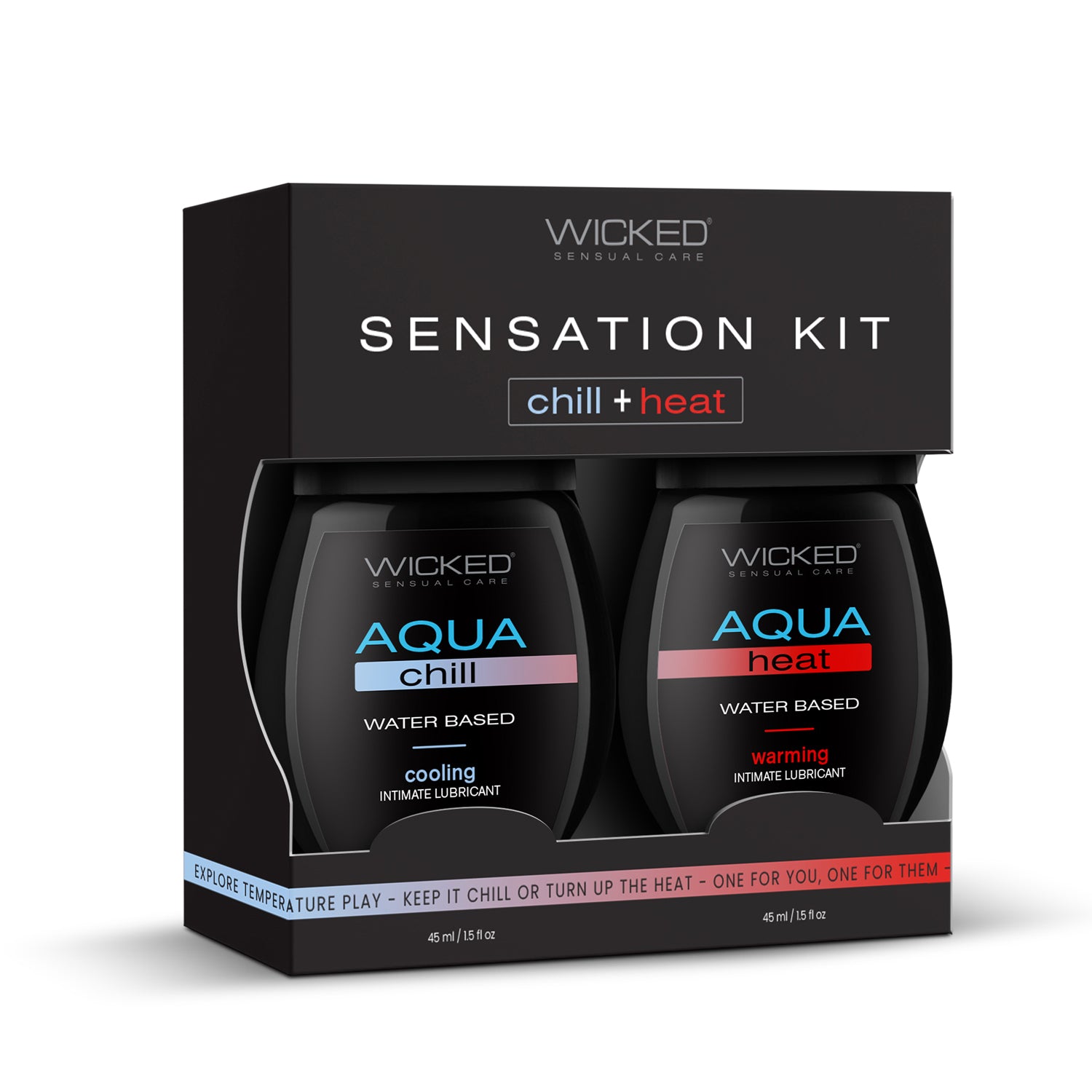 Sensation Kit Cooling and Warming Intimate Lubricants 1.5 Fl Oz-Lubricants Creams & Glides-Wicked Sensual Care-Andy's Adult World