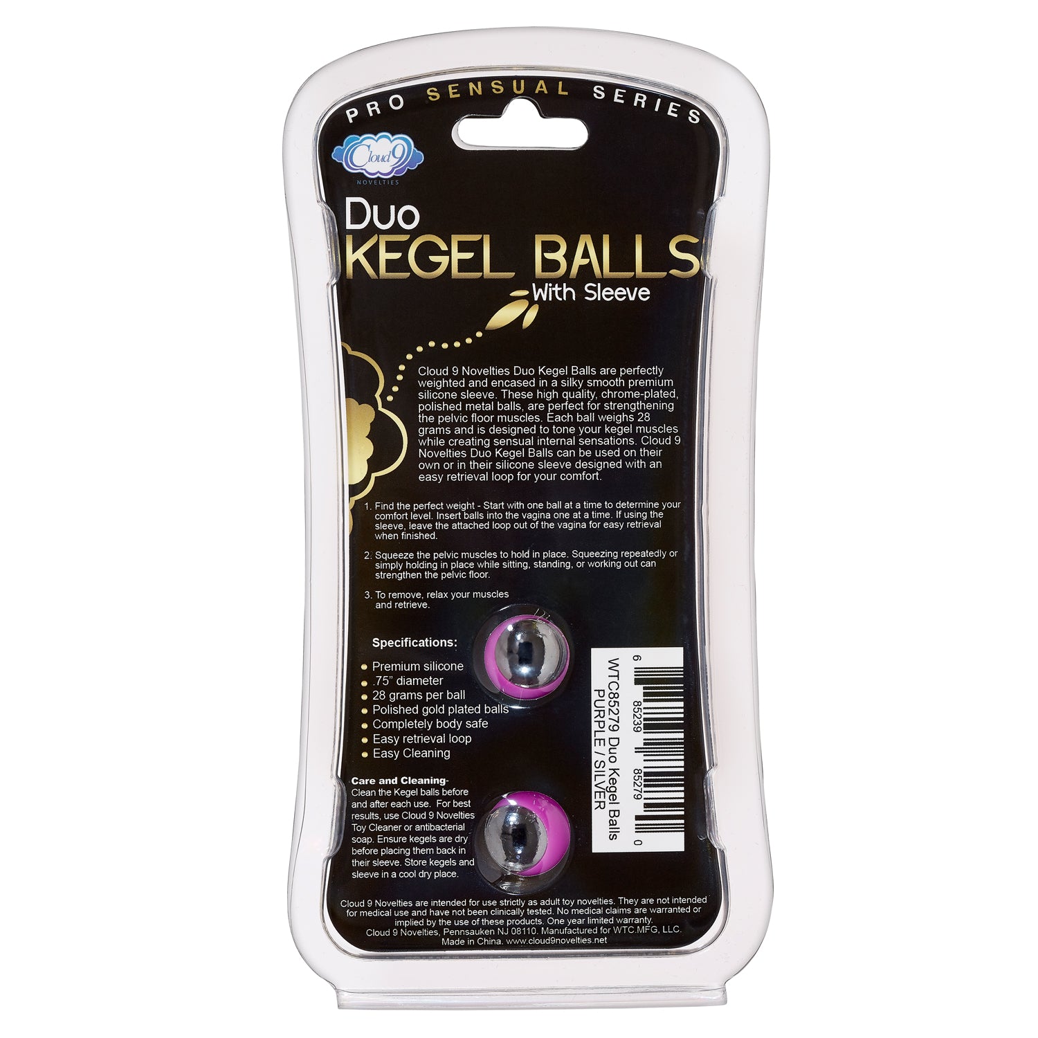 Duo Kegel Balls Purple-Kegel & Pelvic Exercisers-Cloud 9 Novelties-Andy's Adult World