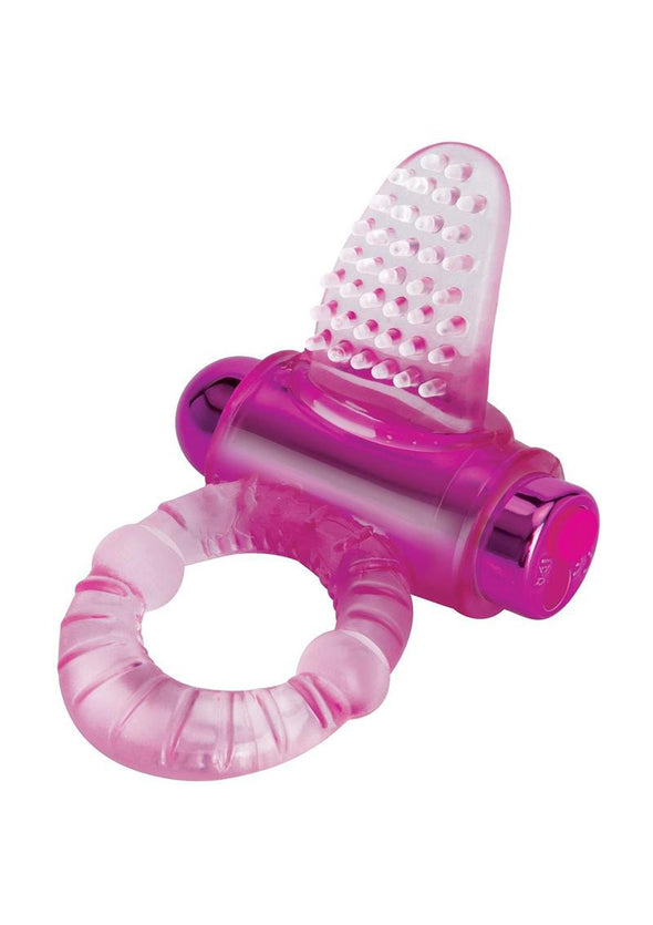 Bodywand Rechargeable Lick It Pleasure Ring - Pink-Cockrings-Bodywand-Andy's Adult World