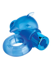 Bodywand Rechargeable Dancing Dolphin Ring - Blue-Cockrings-Bodywand-Andy's Adult World