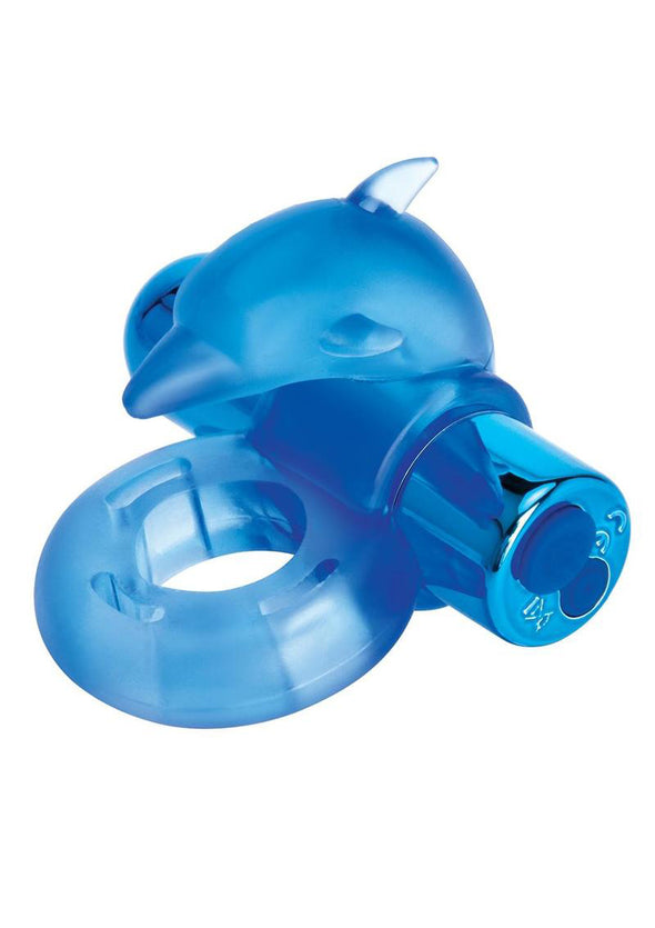 Bodywand Rechargeable Dancing Dolphin Ring - Blue-Cockrings-Bodywand-Andy's Adult World