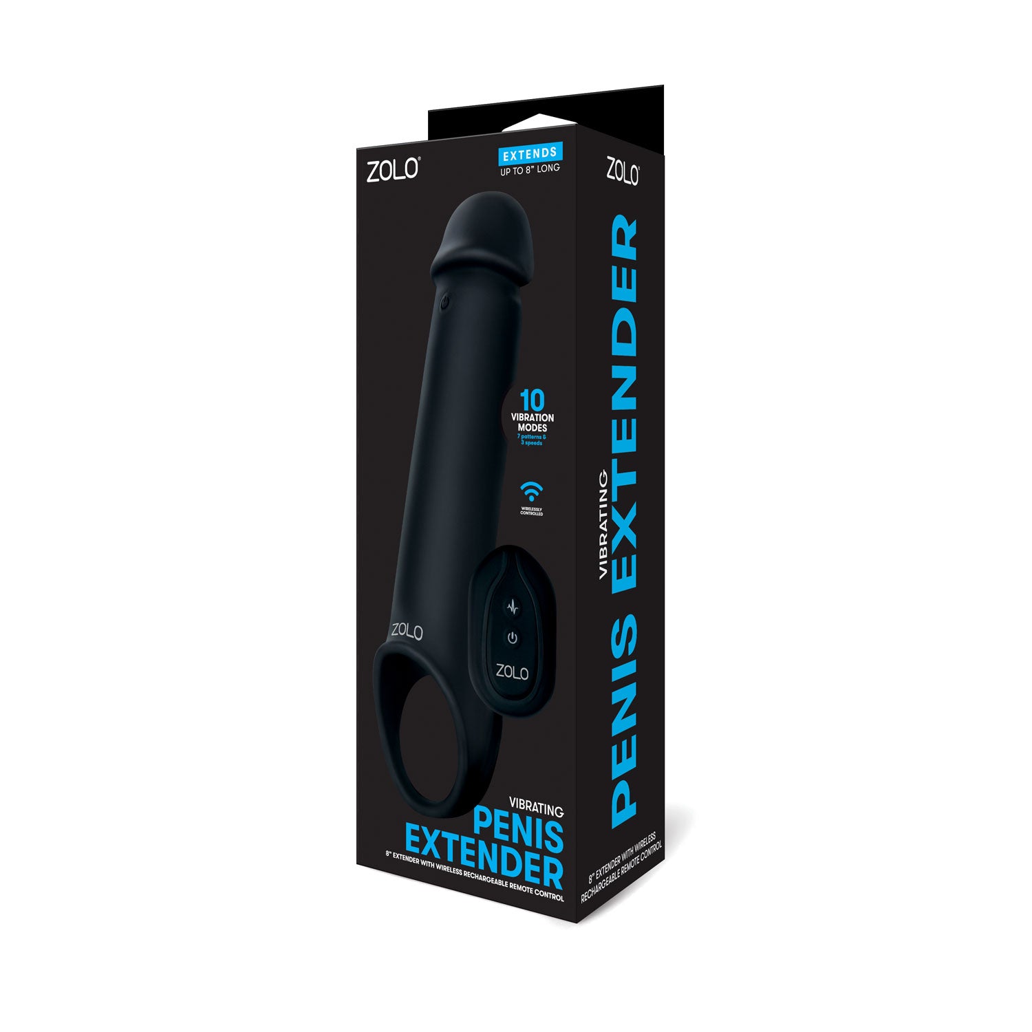 Zolo Vibrating Penis Extender - Black-Penis Extension & Sleeves-Zolo Cup-Andy's Adult World