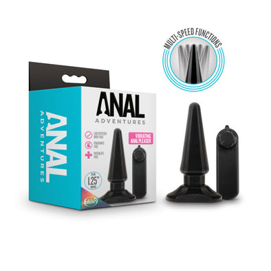 Anal Adventures - Basic Vibrating Anal Pleaser - Black-Anal Toys & Stimulators-Blush Novelties-Andy's Adult World