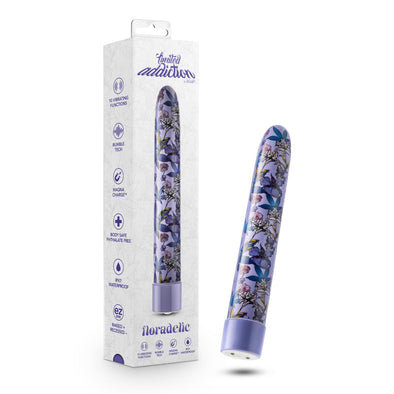 Limited Addiction - Floradelic - 7 Inch Rechargeable Vibe - Purple-Vibrators-Blush-Andy's Adult World