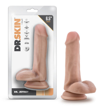 Dr. Skin - Dr. Jeffrey - 6.5 Inch Dildo With Balls - Beige-Dildos & Dongs-Blush-Andy's Adult World