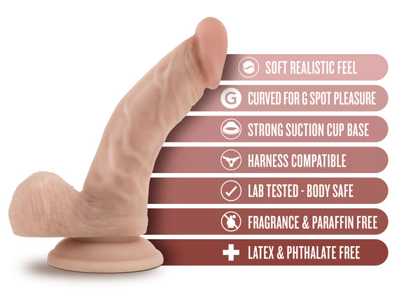 Dr. Skin - Dr. Stephen - 6.5 Inch Dildo With Balls - Beige-Dildos & Dongs-Blush-Andy's Adult World