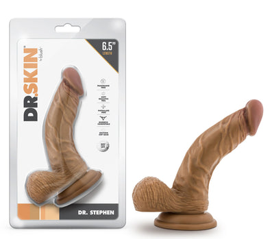 Dr. Skin - Dr. Stephen - 6.5 Inch Dildo With Balls - Tan-Dildos & Dongs-Blush-Andy's Adult World