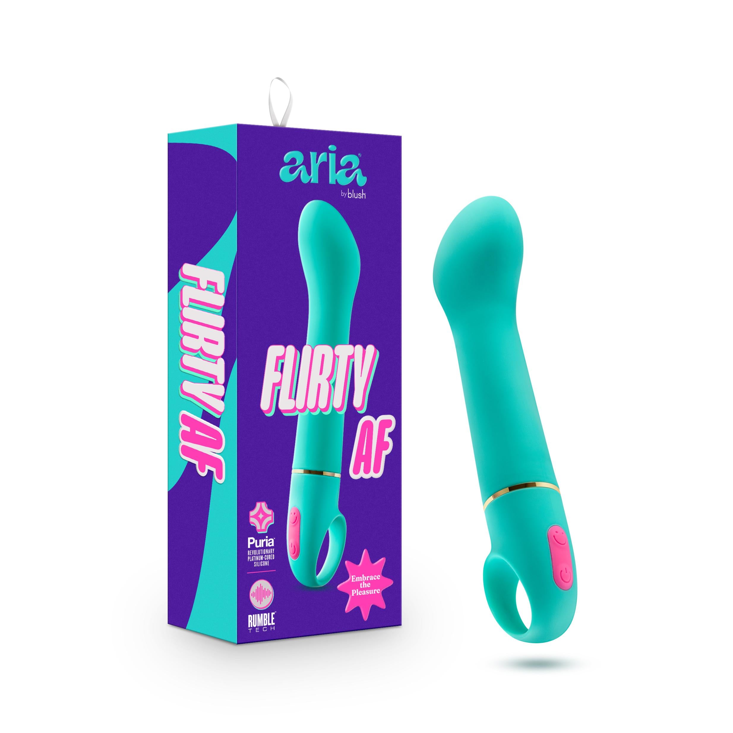 Aria - Flirty Af - Teal-Vibrators-Blush Novelties-Andy's Adult World