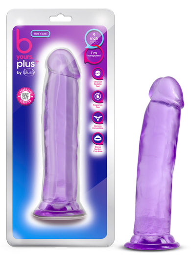 B Yours Plus - Thrill N” Drill - Purple-Dildos & Dongs-Blush Novelties-Andy's Adult World