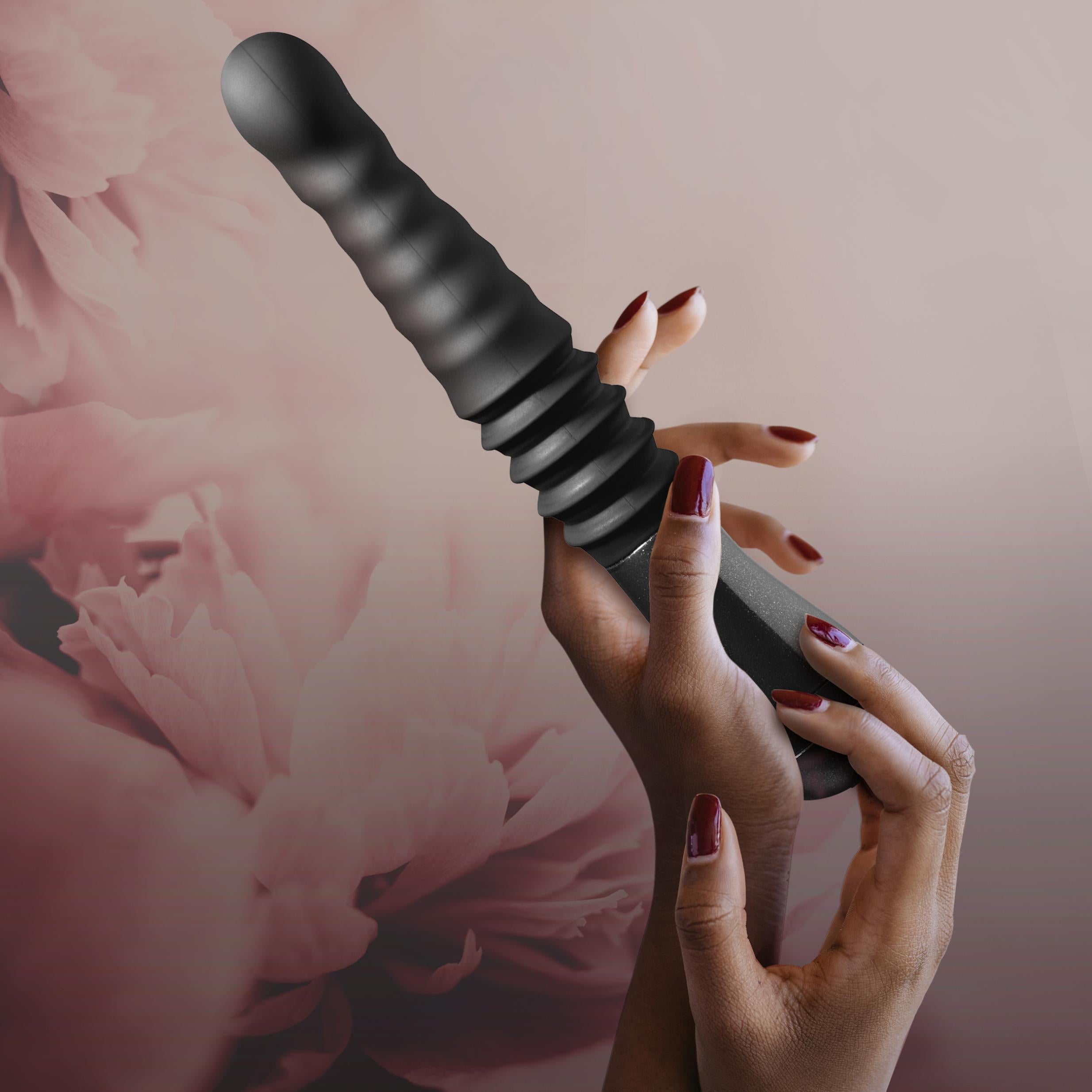 Temptasia - Lazarus - Thrusting Dildo - Black-Vibrators-Blush Novelties-Andy's Adult World