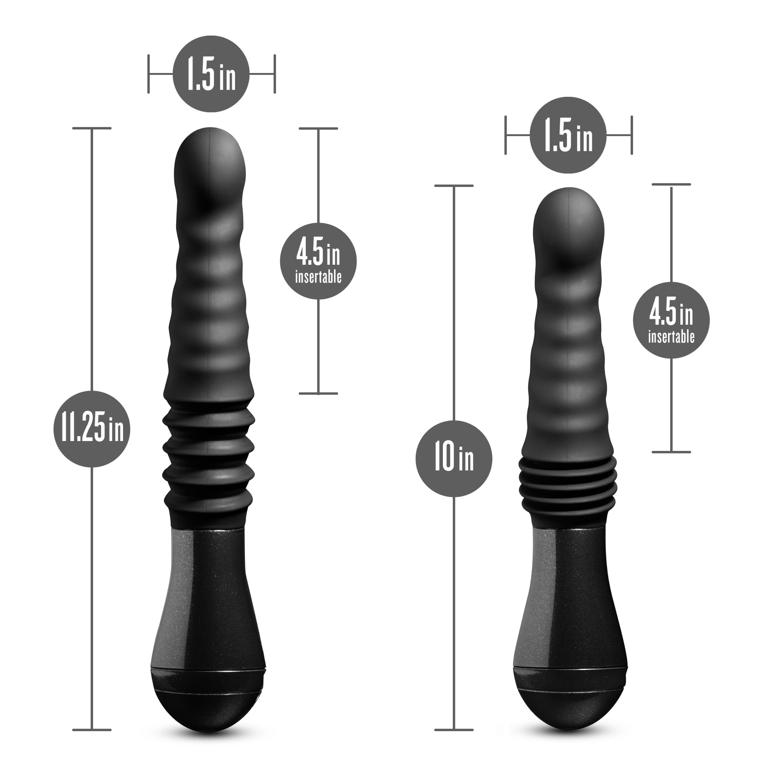 Temptasia - Lazarus - Thrusting Dildo - Black-Vibrators-Blush Novelties-Andy's Adult World