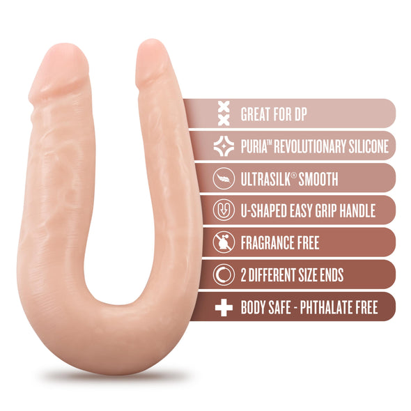 Dr. Skin Silicone - Dr. Double - 12 Inch Double Dong - Vanilla-Dildos & Dongs-Blush Novelties-Andy's Adult World