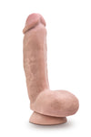 Dr. Skin Plus - 8 Inch Thick Poseable Dildo With Squeezable Balls - Vanilla-Dildos & Dongs-Blush Novelties-Andy's Adult World